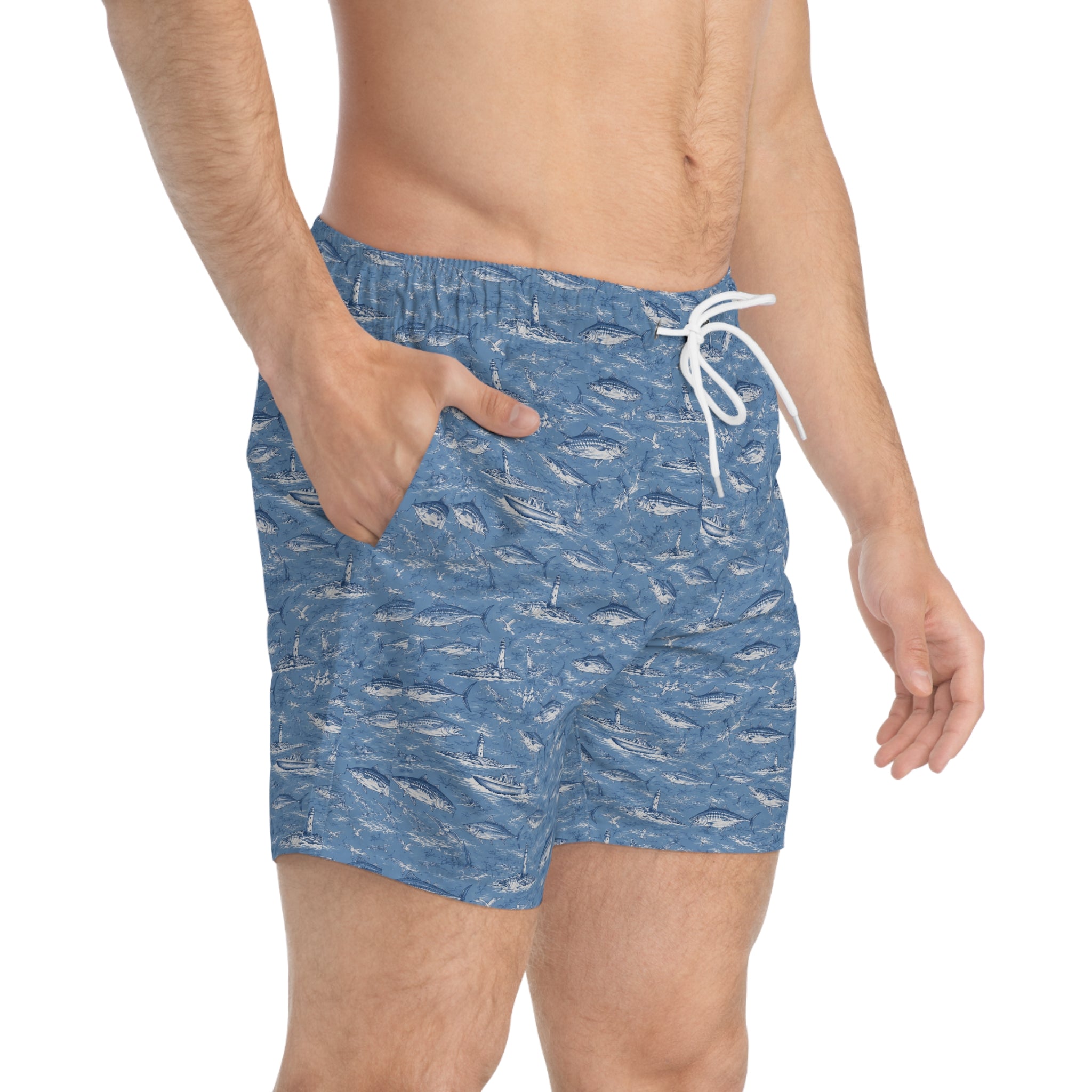 Blue Ocean Tuna Swim Trunks