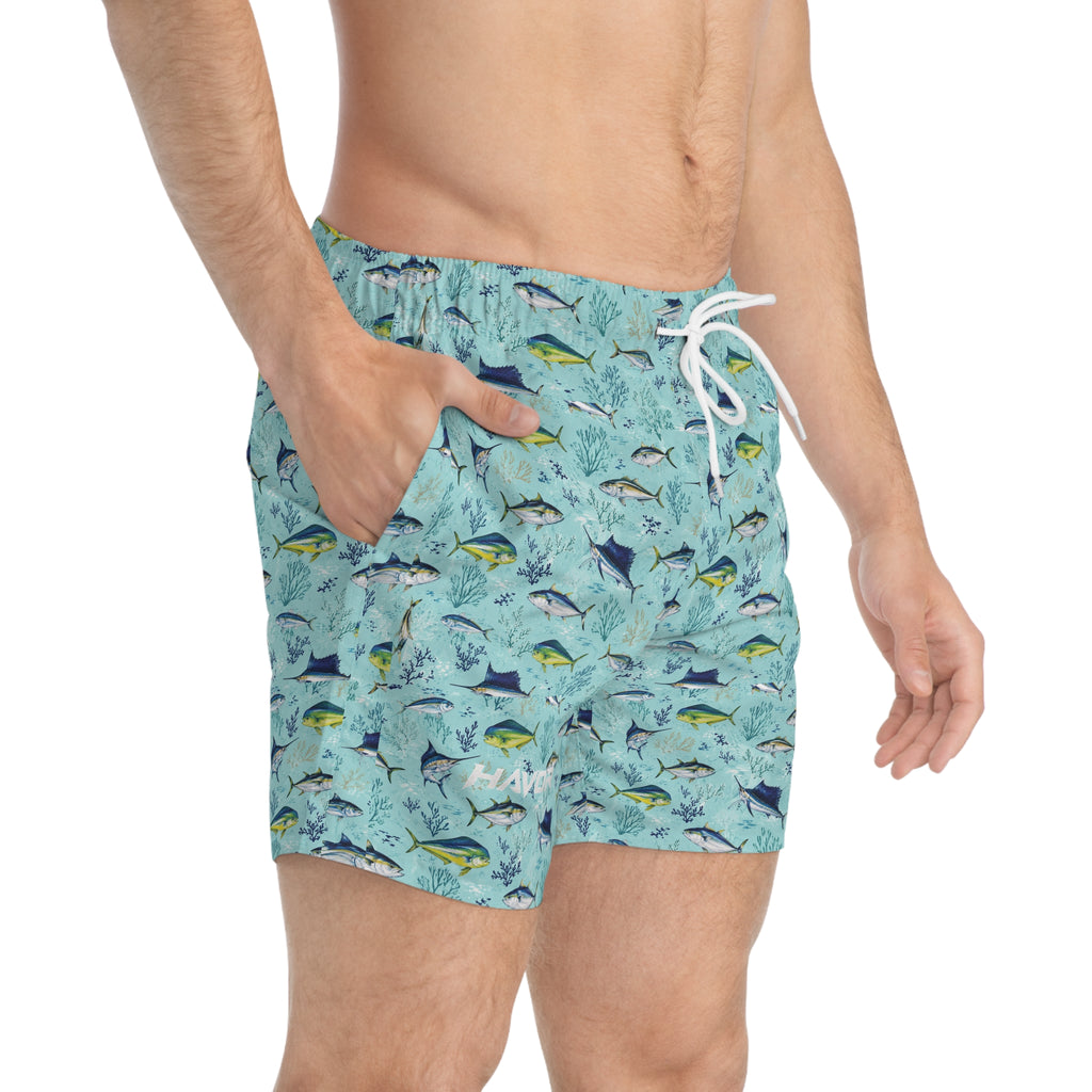 Blue Tuna & Marlin Swim Shorts