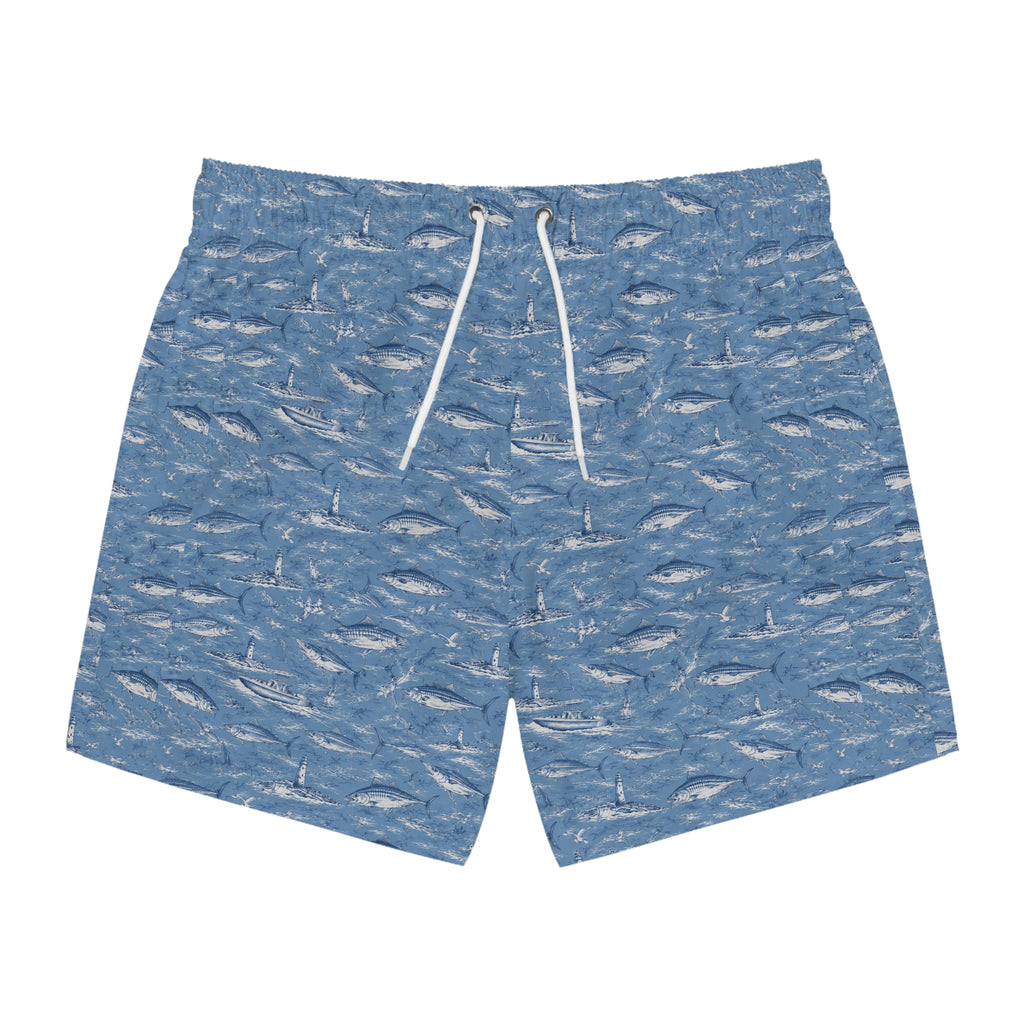 Blue Ocean Tuna Swim Trunks