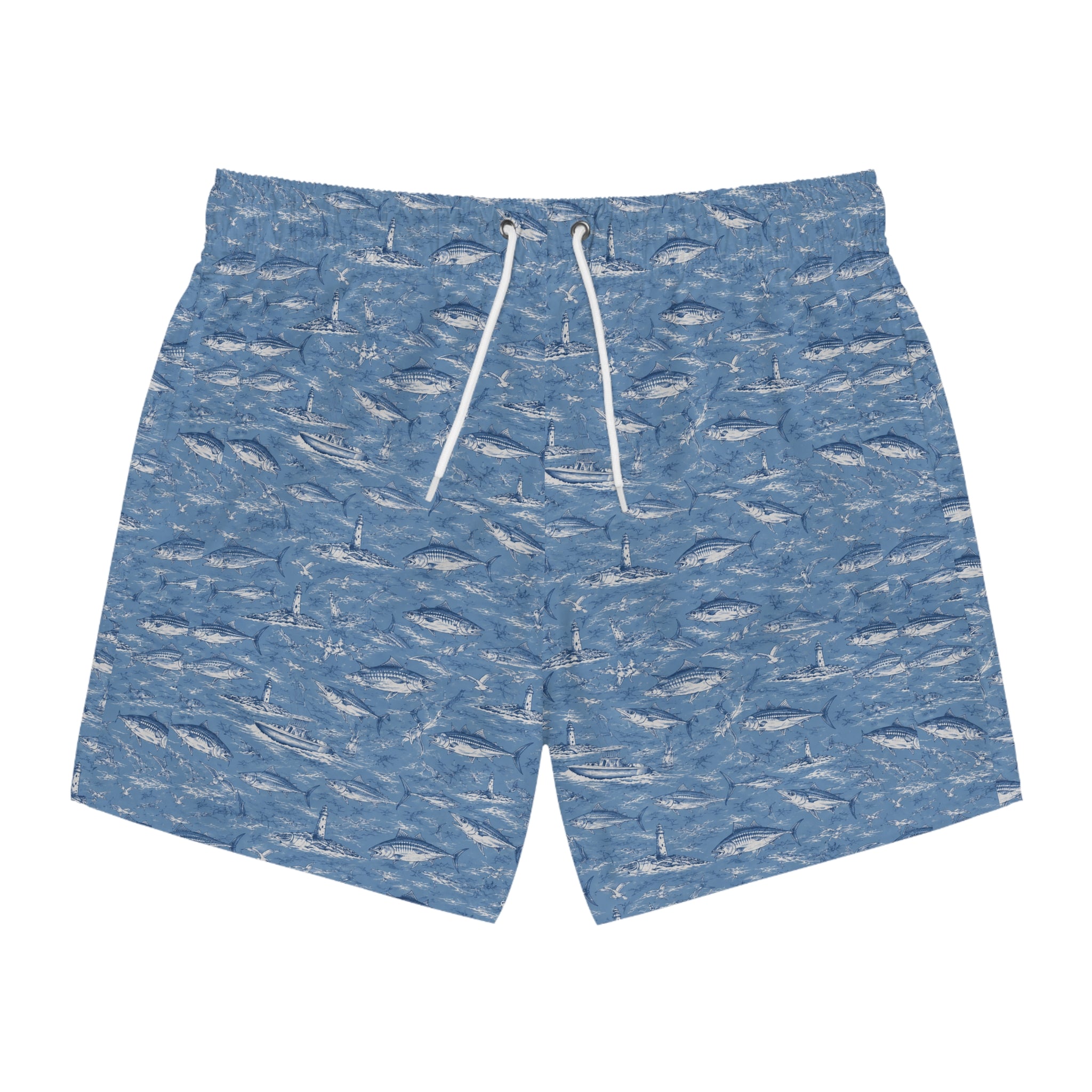Blue Ocean Tuna Swim Trunks