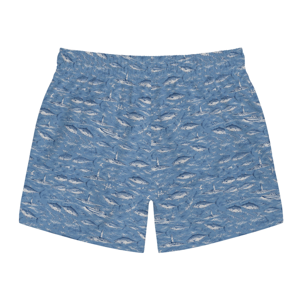 Blue Ocean Tuna Swim Trunks