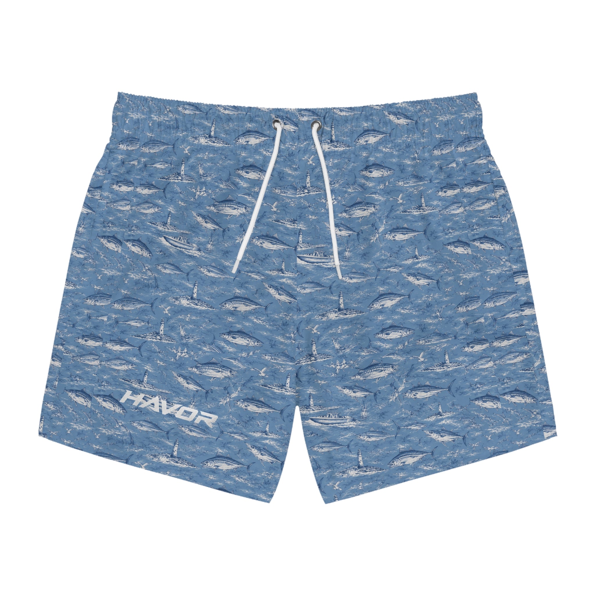 Blue Ocean Tuna Swim Trunks
